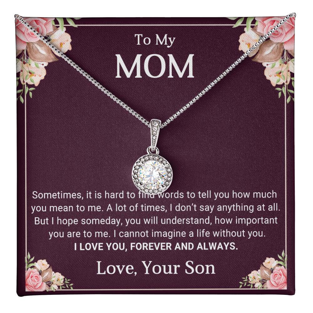 To my Mom - Mother's day best gift for mom, love knot necklace